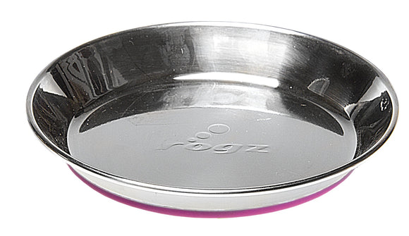 Rogz Catz Bowlz Stainless Steel 200ml Anchovy Cat Bowl, Pink Base