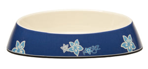 Rogz Catz Bowlz 200ml Fishcake Cat Bowl, Blue Floral Design
