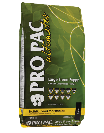 PRO PAC® Ultimates™ – Large Breed Puppy Chicken & Brown Rice 12kg - Tidy Pets