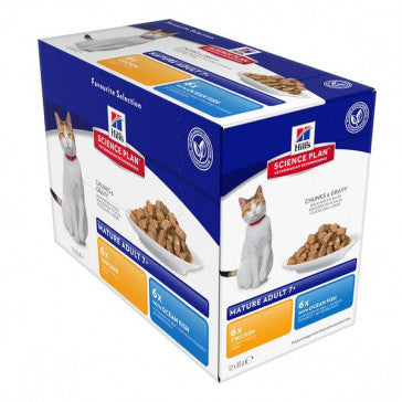 HILL'S SCIENCE PLAN Mature Adult Wet Cat Food Chicken & Ocean Fish Flavour