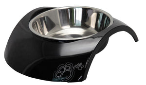 Rogz 2-in-1 Small 160ml Luna Dog Bowl, Black 