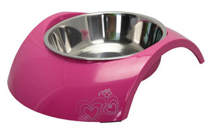 Rogz 2-in-1 Medium 350ml Luna Dog Bowl, Pink 