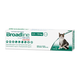 Broadline Mixed Parasite Top Spot for Cats  2.5kg - 7.5kg (Single applicator)