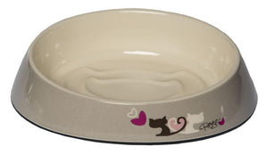 Rogz Catz Bowlz 200ml Fishcake Cat Bowl, Heart Tails Design
