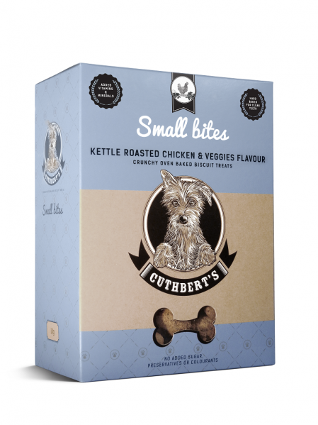 Cuthbert's Dog Biscuits - Kettle Roasted Chicken & Veggies Flavour (Small Bites) 1kg - Tidy Pets