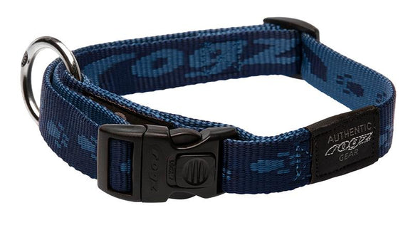 Rogz Alpinist Large 20mm K2 Dog Collar, Blue Rogz Design