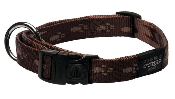 Rogz Alpinist Large 20mm K2 Dog Collar, Chocolate Rogz Design