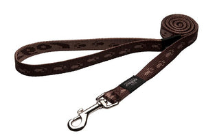 Rogz Alpinist Large 20mm K2 Fixed Dog Lead, Chocolate Rogz Design