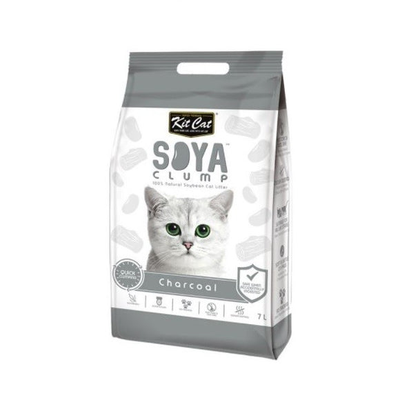 Kit Cat Soya Clump - Cat Litter - Charcoal - 3kg