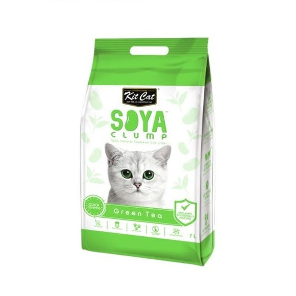 Kit Cat Soya Clump Cat Litter - Green Tea - 3kg