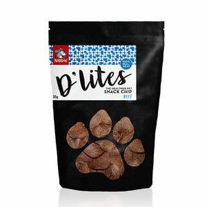 Nandoe D'Lites Snack Chip Dog Treats - Beef Flavour 35g