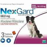 NexGard Chewable Tick and Flea Tablets for Dogs  10.1kg - 25kg (Purple) - Pack of 3