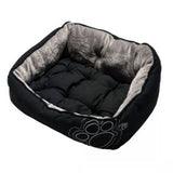 Rogz - Lapz Luna Podz Lap Dog Beds - Black Paw - XSmall