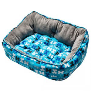 Rogz - Lapz Trendy Podz Lap Dog Beds - Blue Bones - Small