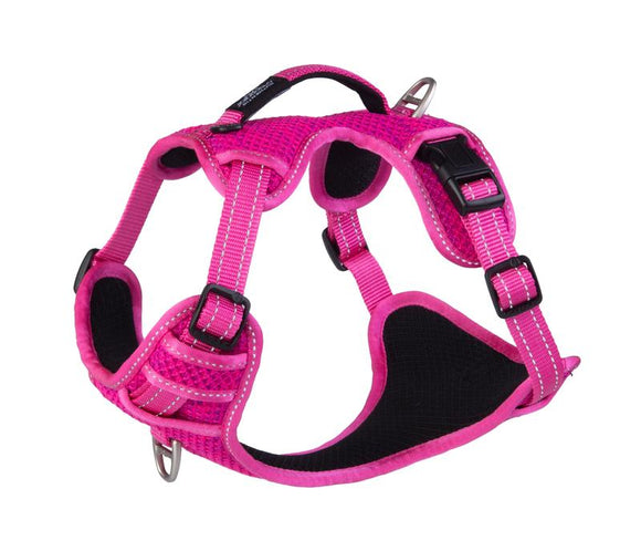ROGZ Utility Medium Snake Explore Harness, Pink Reflective
