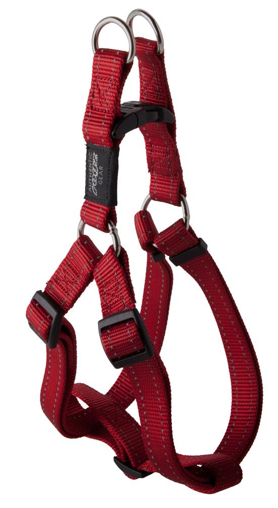 Rogz Utility Large 20mm Fanbelt Step-in Dog Harness, Red Reflective