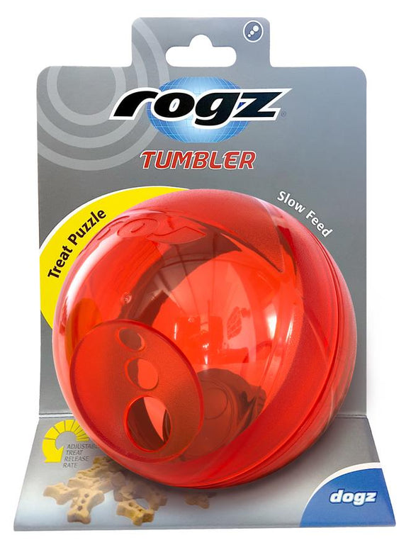 Rogz Tumbler Medium Treat Dispenser, Red