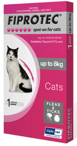 Fiprotec Cat 1-8kg Pink (Single) - Tidy Pets