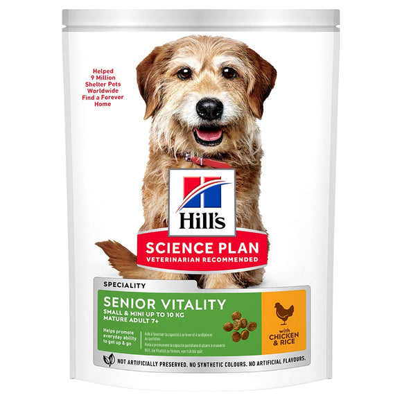 HILL'S SCIENCE PLAN Adult 7+ Senior Vitality Small & Mini Dry Dog Food Chicken Flavour