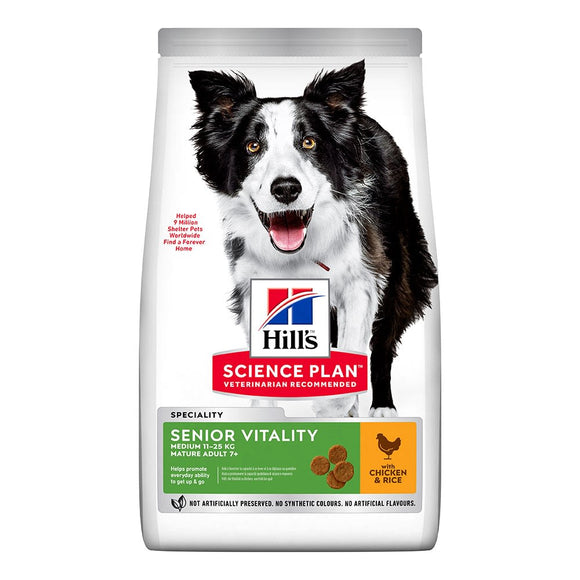 HILL'S SCIENCE PLAN Adult 7+ Senior Vitality Medium Dry Dog Food Chicken Flavour