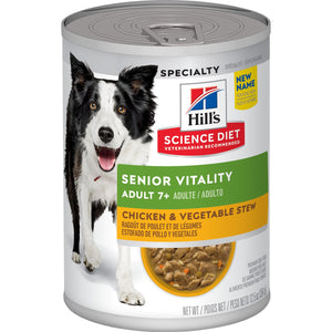 HILL'S SCIENCE PLAN Adult Senior Vitality Wet Dog Food Chicken and Vegetable Flavour